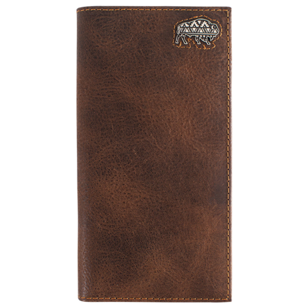 Red Dirt Men's Bison Concho Rodeo Wallet - Brown