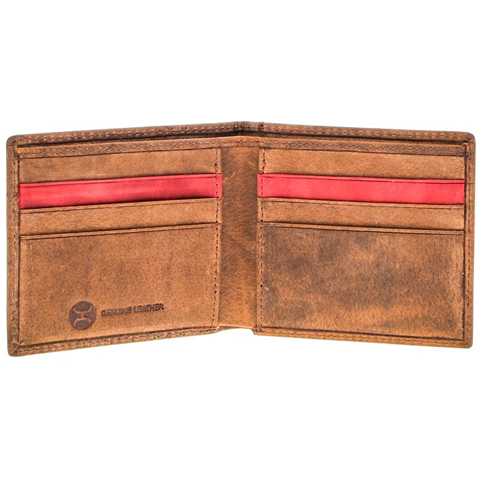 Hooey Ranger Embroidered Accents Bifold Wallet - Tan
