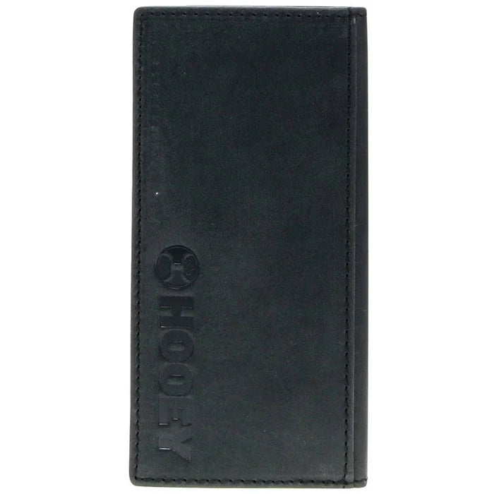 Hooey Ranger Boot Stitch Filigree & Embroidered Rodeo Leather Wallet - Black