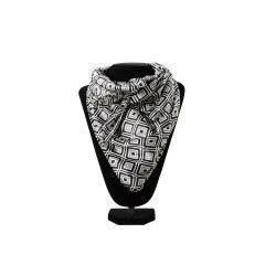 Wild Rag 33x33 Diamond Pattern- Black/White