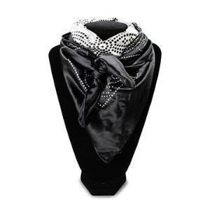Wild Rag 33x33 Lace Pattern- Black/White