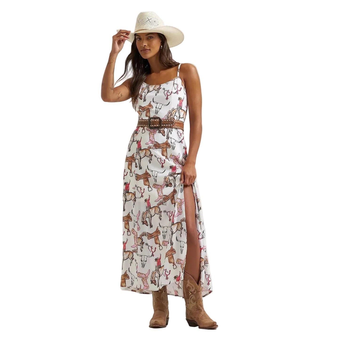 Wrangler® Women's Western Tank Maxi Dress - White