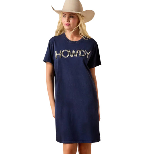 Ariat Women's Howdy Pearl Dress - Navy Eclipse