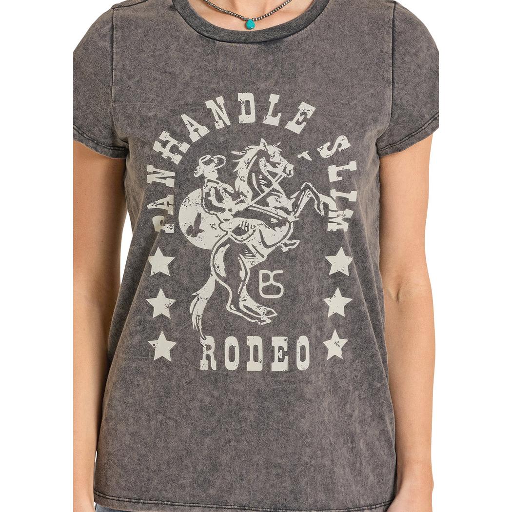 Panhandle Women's Rodeo Graphic Tee Shirt - Black