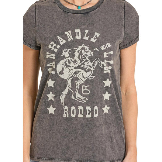 Panhandle Women's Rodeo Graphic Tee Shirt - Black