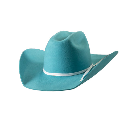 Twister Wool 2 Cord Band Cowgirl  Hat - Turquoise
