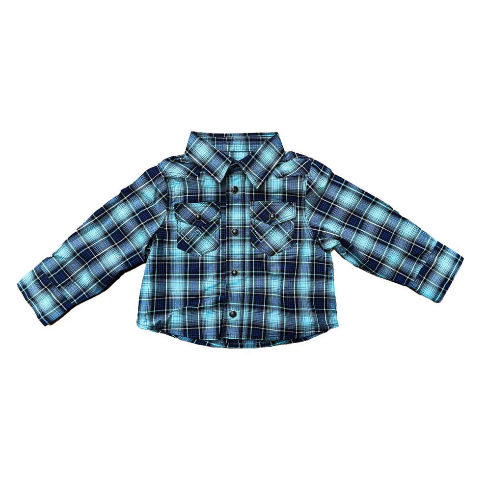 Wrangler Baby Boy Long Sleeve Plaid Shirt