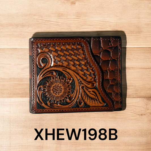 Twisted X Outer Floral Pocket Gator Print Bifold Wallet