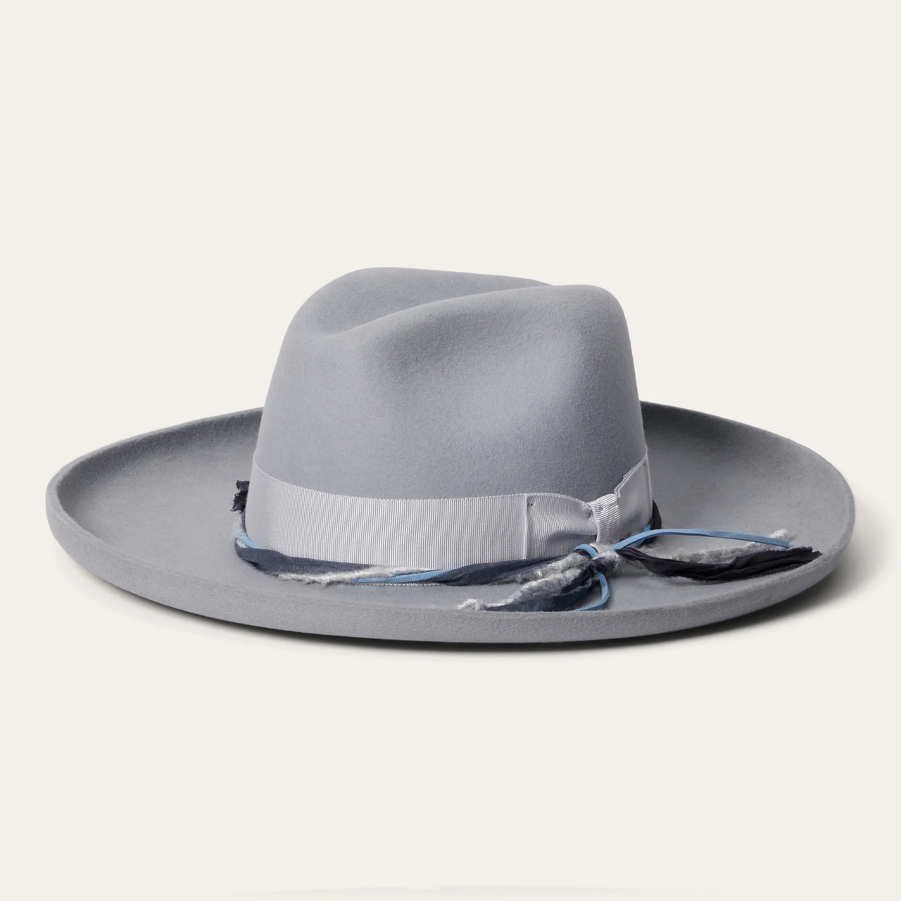 Stetson Oceanus Fedora Wool Hat - Light Grey