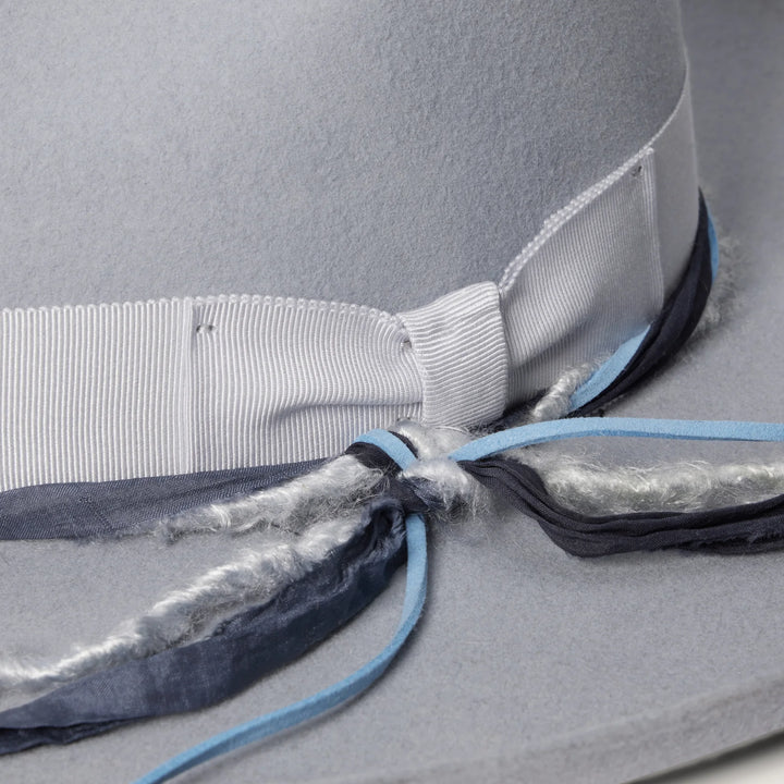Stetson Oceanus Fedora Wool Hat - Light Grey