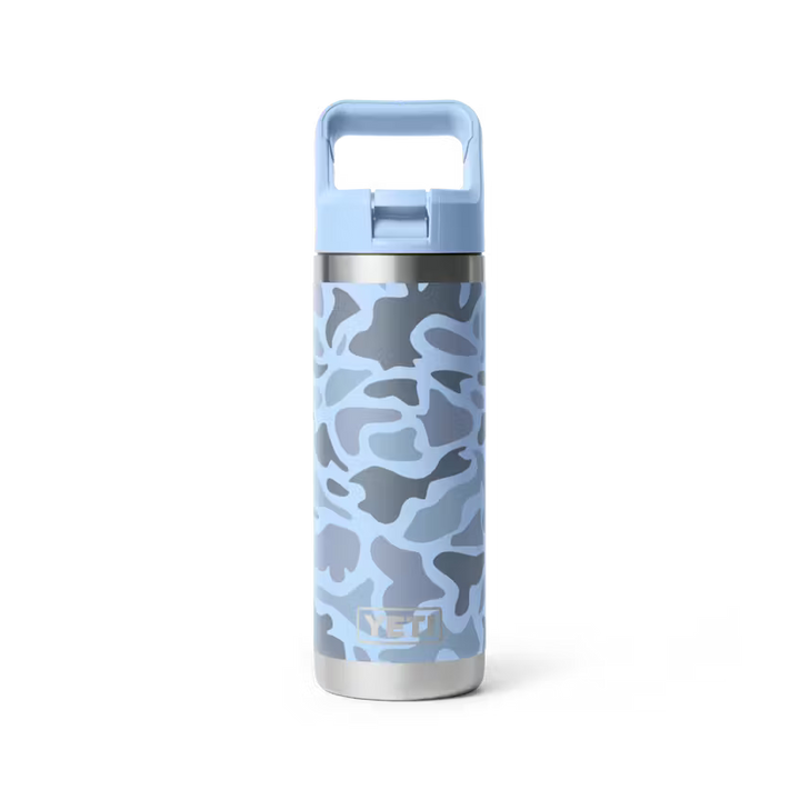 Yeti Rambler 532ml Water w Matched Straw Cap Bottle - Blue Camo - Irvine Tack &amp; Western Wear