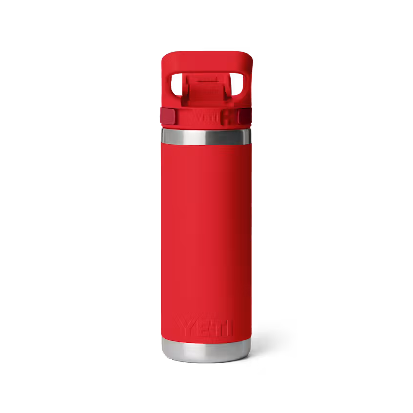 Yeti Rambler 532mL Water Bottle w/Flip Chug Cap - Rescue Red