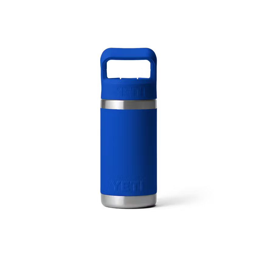 Yeti Rambler® Jr 355ml Kids Water Bottle w/Coloured Straw Cap- Royal Blue