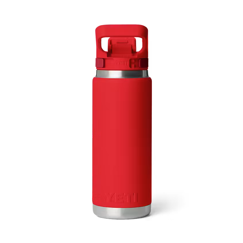 Yeti Rambler 769mL Water Bottle w/Flip Chug Cap - Rescue Red