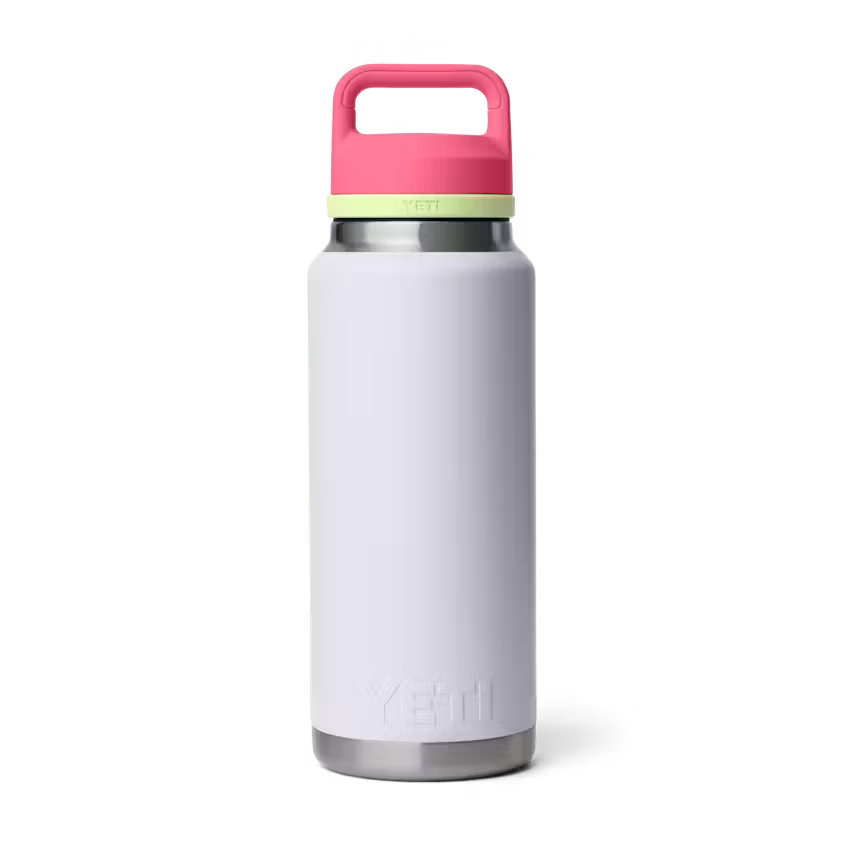 Yeti Rambler® 1L Bottle w/Chug Cap - Mist/Pink/Grasshopper