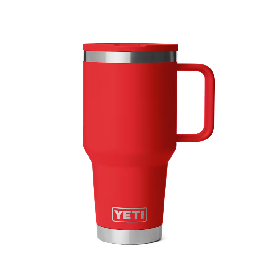 Yeti Rambler 887ml Travel Mug w Straw - Rescue Red