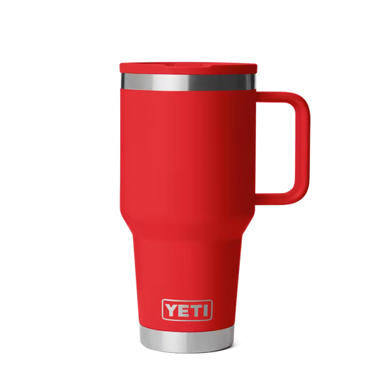 Yeti Rambler 887ml Travel Mug w Straw - Rescue Red