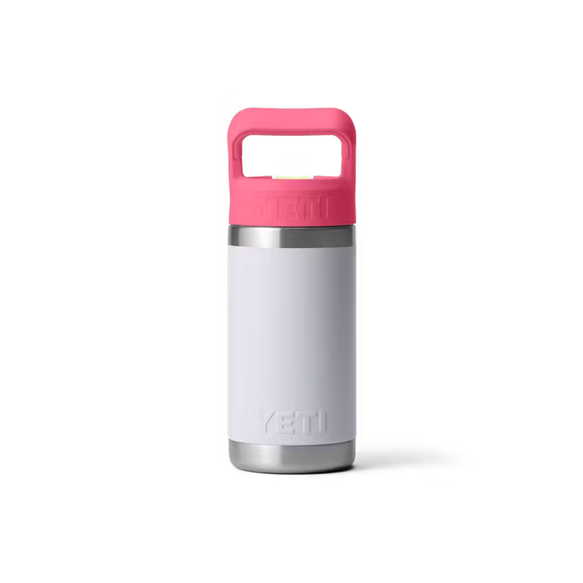 Yeti Rambler® Jr. 355mL Kids Water Bottle w/Color Matched Straw Cap - Mist/Pink/Grasshopper