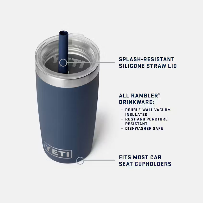 Yeti Rambler® Jr. 295mL Tumbler w/Silicone Straw Lid - Grasshopper
