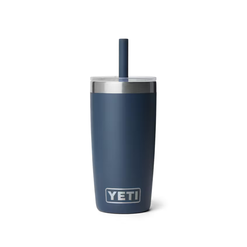 YETI Rambler Jr. 295 mL Tumbler with Silicone Straw Lid - Navy