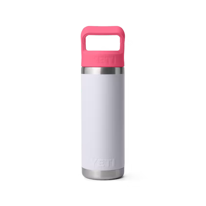 Yeti Rambler® 532mL Water Bottle w/Color Matched Straw Cap - Mist/Pink/Grasshopper