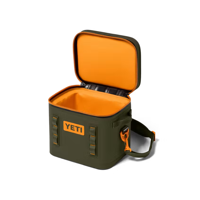 Yeti Hopper Flip® 12 Soft Cooler - Olive/King Crab Orange