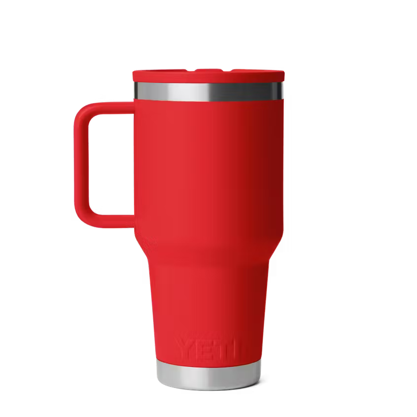 Yeti Rambler 887ml Travel Mug w Straw - Rescue Red