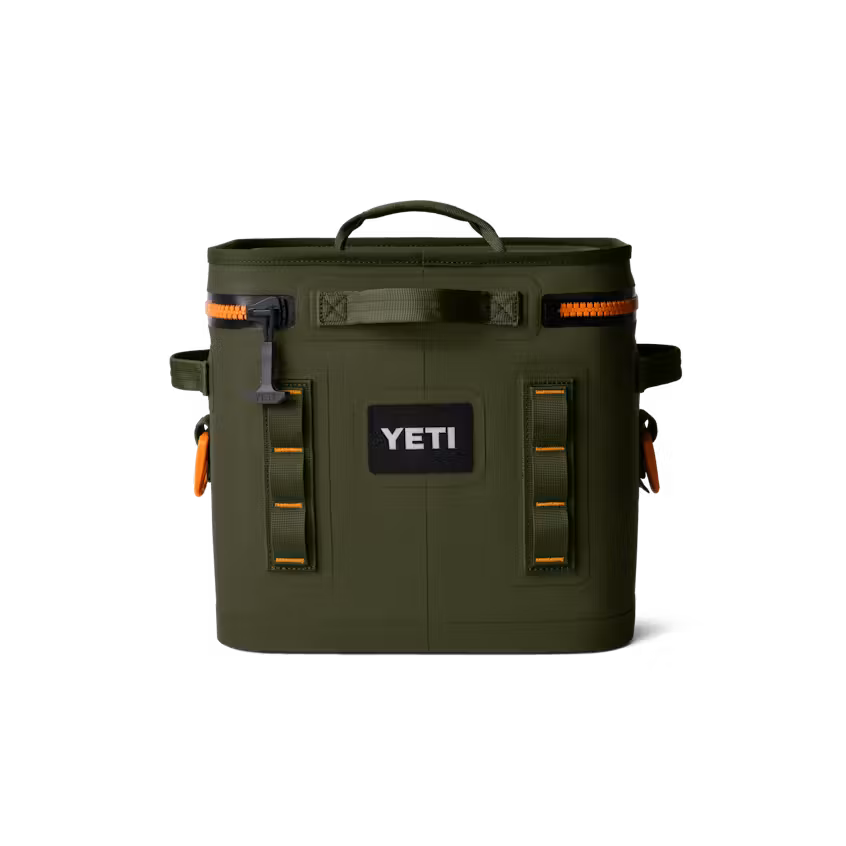 Yeti Hopper Flip® 12 Soft Cooler - Olive/King Crab Orange