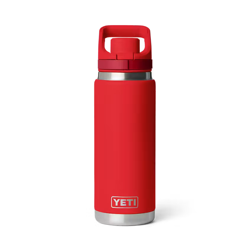 Yeti Rambler 769mL Water Bottle w/Flip Chug Cap - Rescue Red