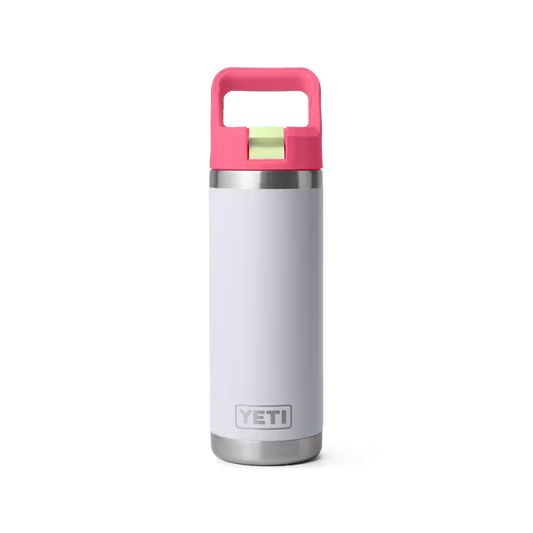 Yeti Rambler® 532mL Water Bottle w/Color Matched Straw Cap - Mist/Pink/Grasshopper