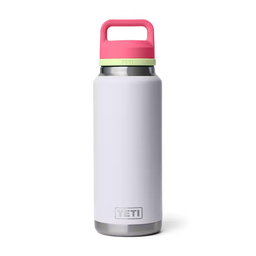 Yeti Rambler® 1L Bottle w/Chug Cap - Mist/Pink/Grasshopper