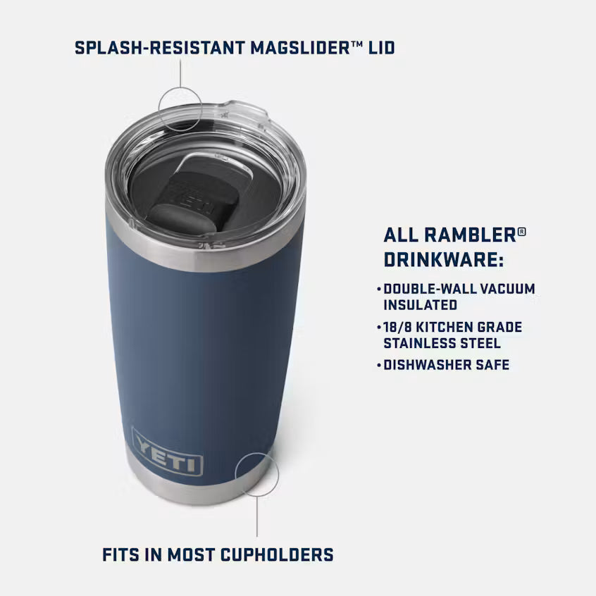 Yeti  Rambler® 591mL Tumbler w/Magslider™ Lid - Olive/King Crab Orange