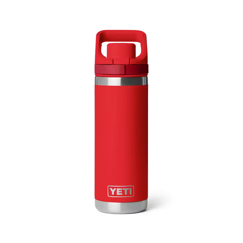 Yeti Rambler 532mL Water Bottle w/Flip Chug Cap - Rescue Red