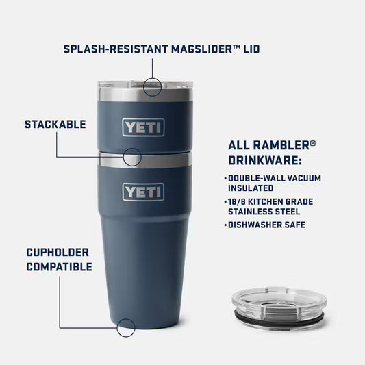 Yeti Rambler® 591mL Stackable Cup w Magslider™ Lid - Royal Blue