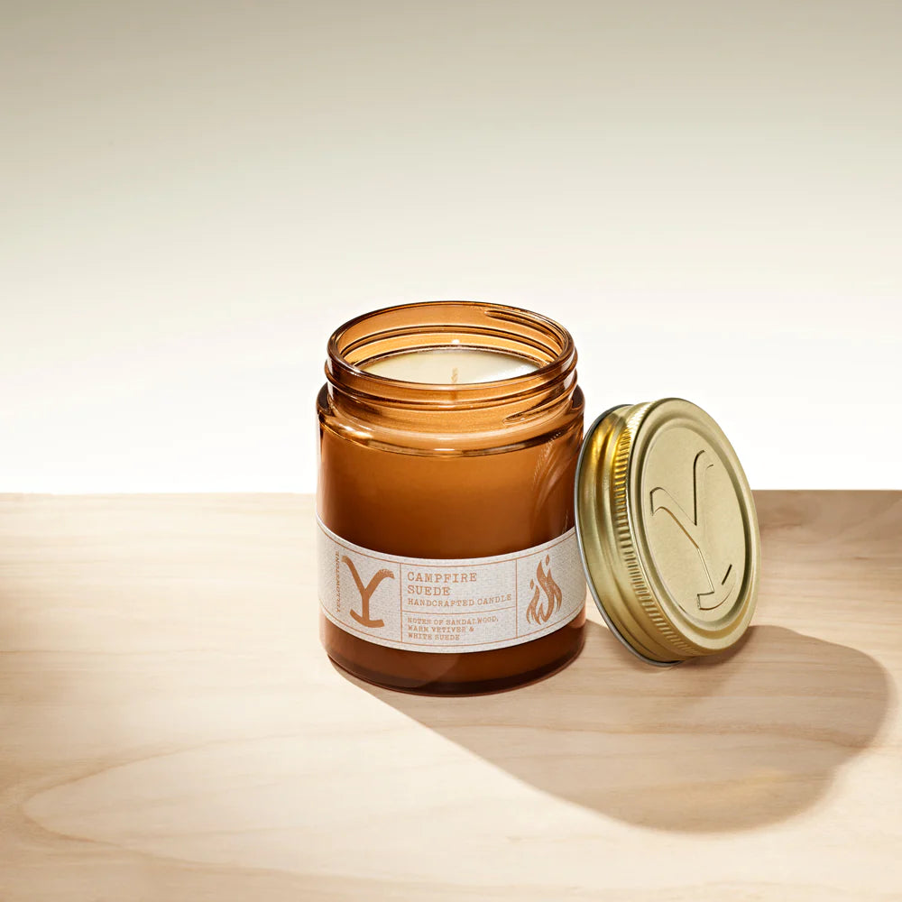 Yellowstone 8oz Candle - Campfire Suede