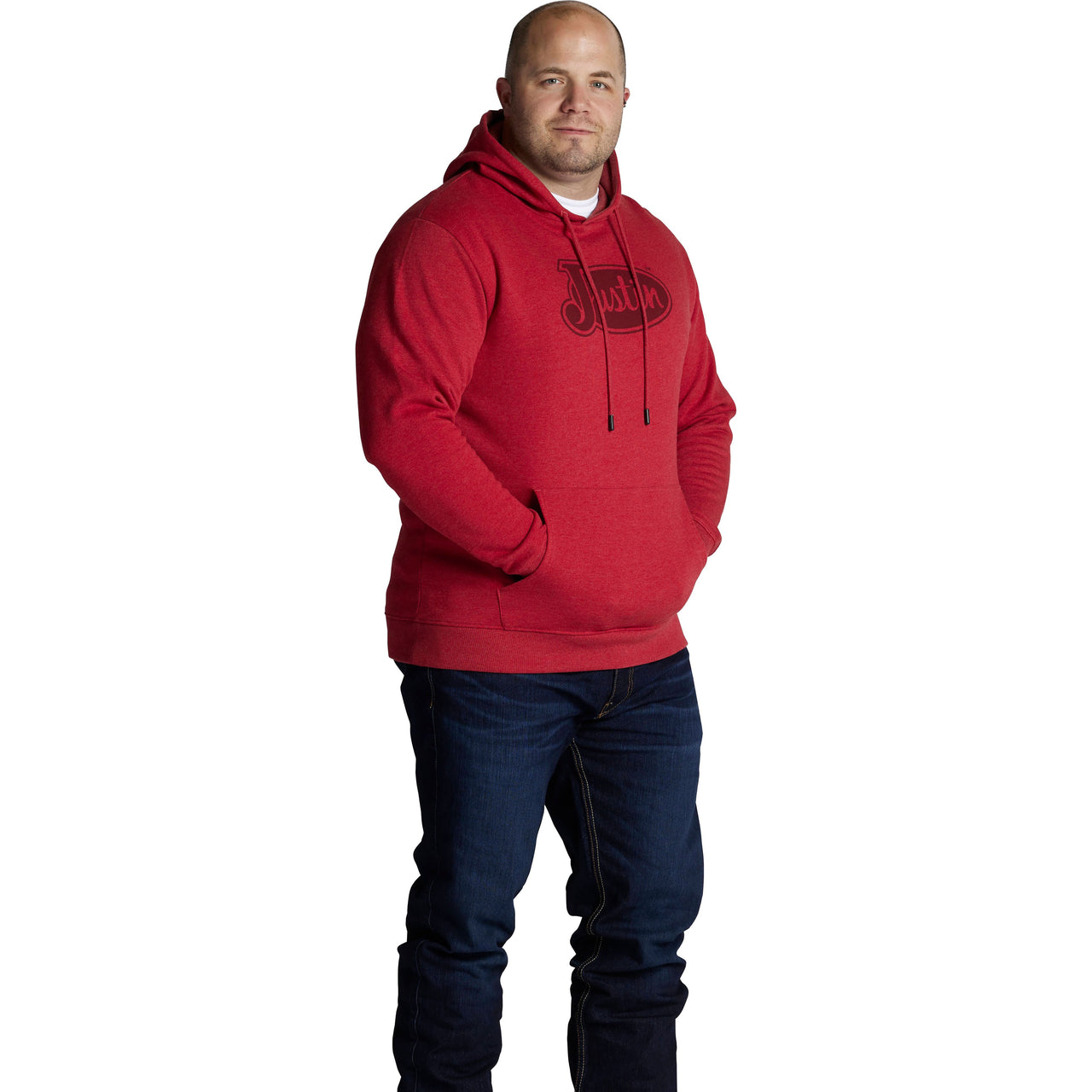 HJ Justin & Sons Men's Charleston Performance Fleece Hoodie - Red