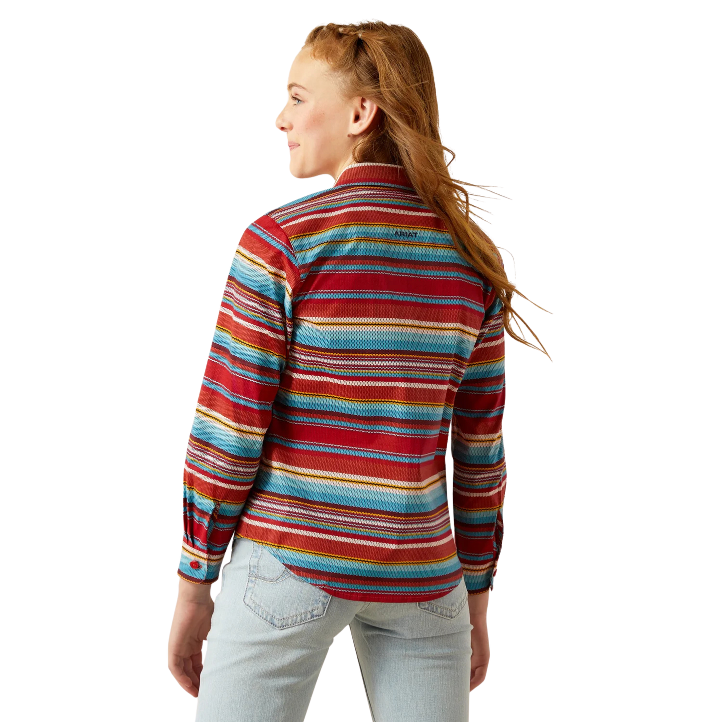 Ariat Girl's Team Kirby Long Sleeve Shirt - Iris Serape