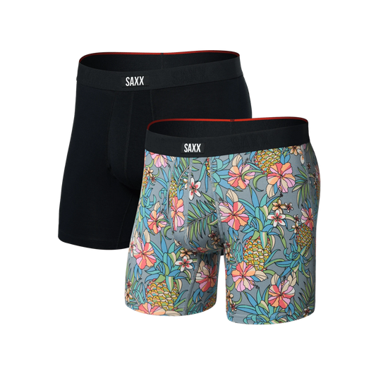 Saxx Vibe Xtra Soft Boxer Brief- Pineapple Field - 2 pack