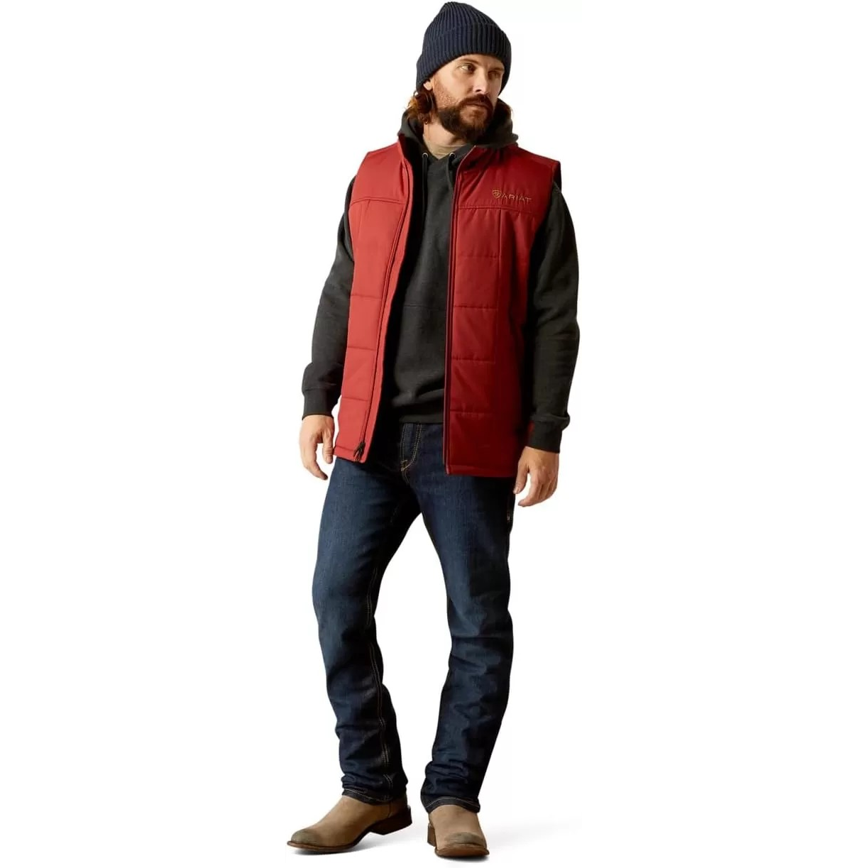 Ariat Men's Crius Insulated Vest - Rosewood