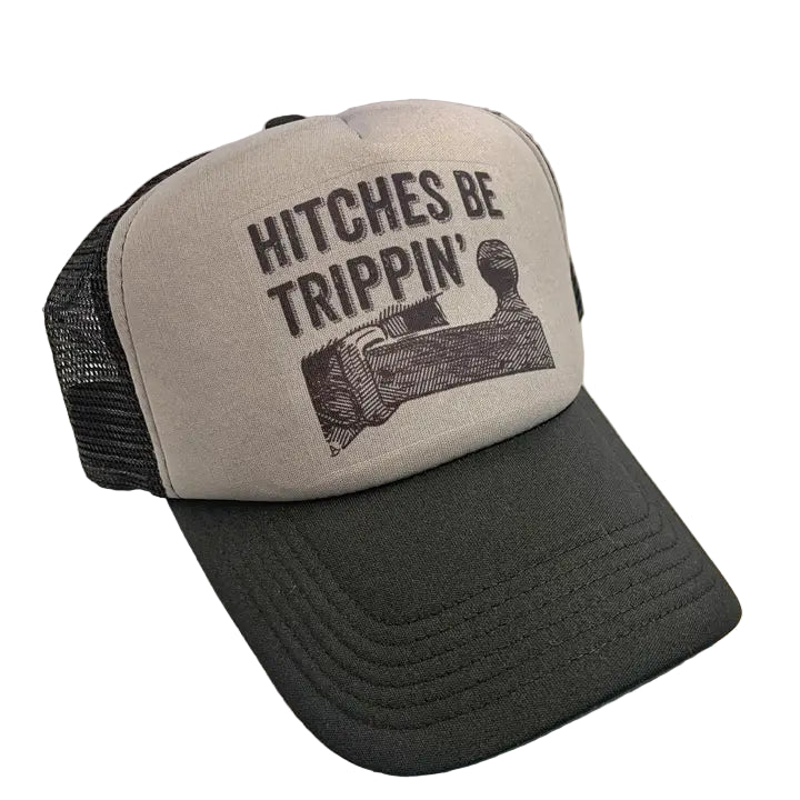 Rockin A Design Hitches be Trippin Trucker Hat - Grey