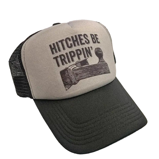 Rockin A Design Hitches be Trippin Trucker Hat - Grey