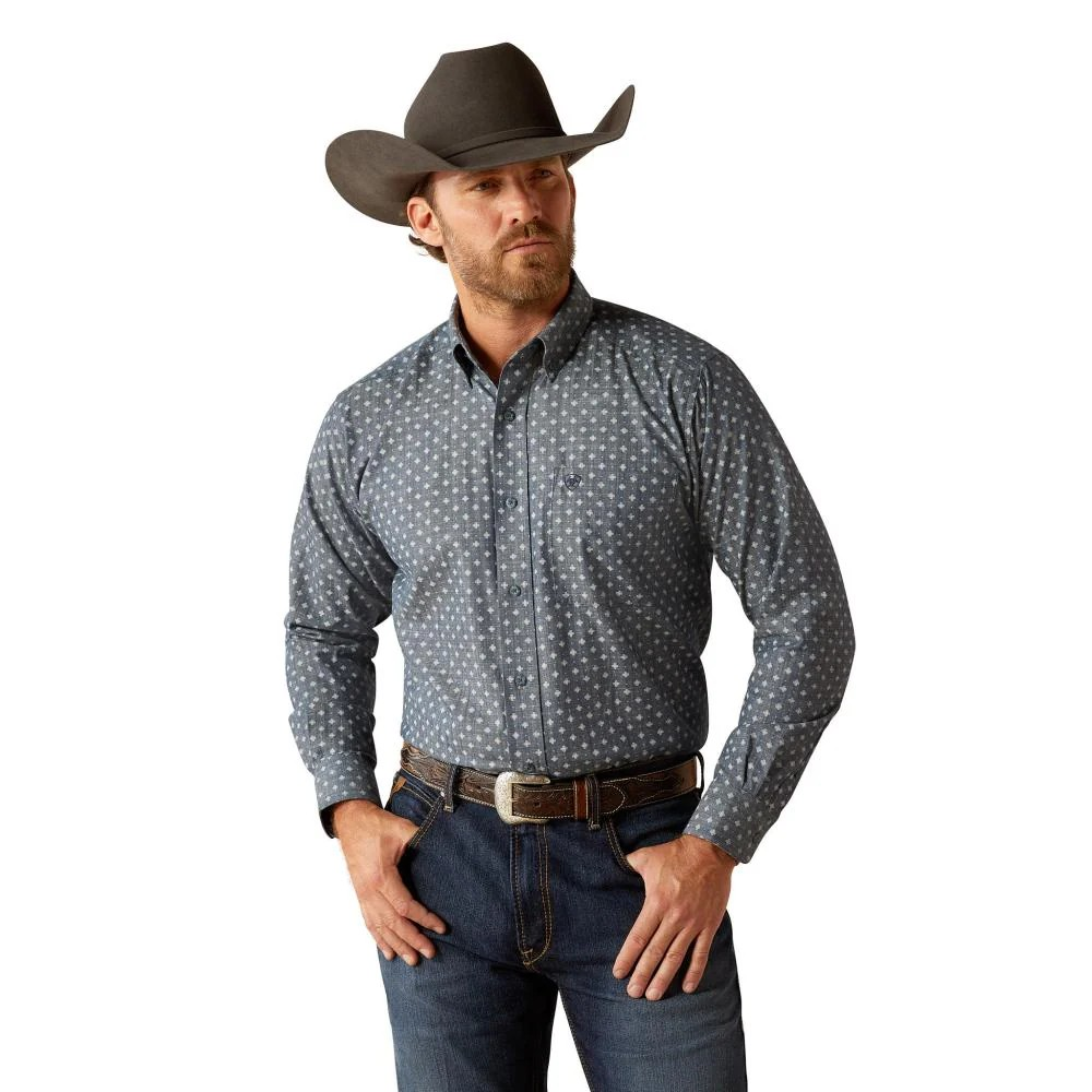Ariat Men's Chip Classic Fit Long Sleeve Shirt- Chambray