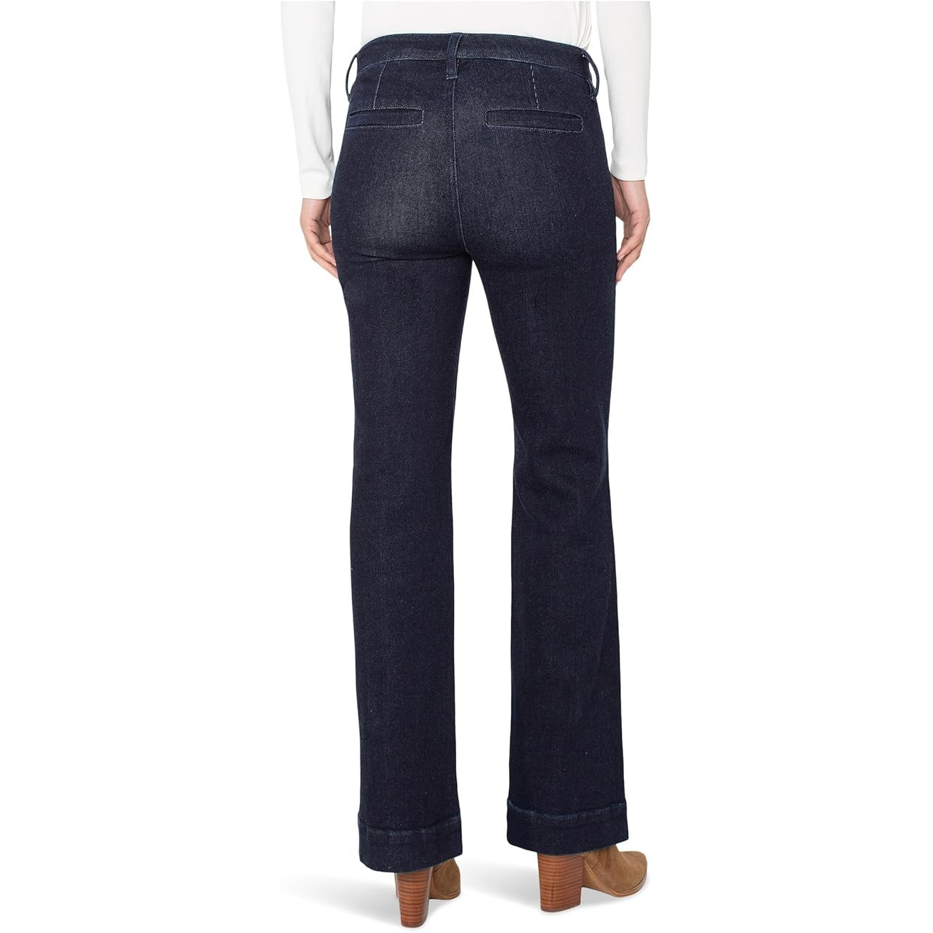 Liverpool Women's Pintuck Trouser Boot Cut Jean - Indigo Rinse