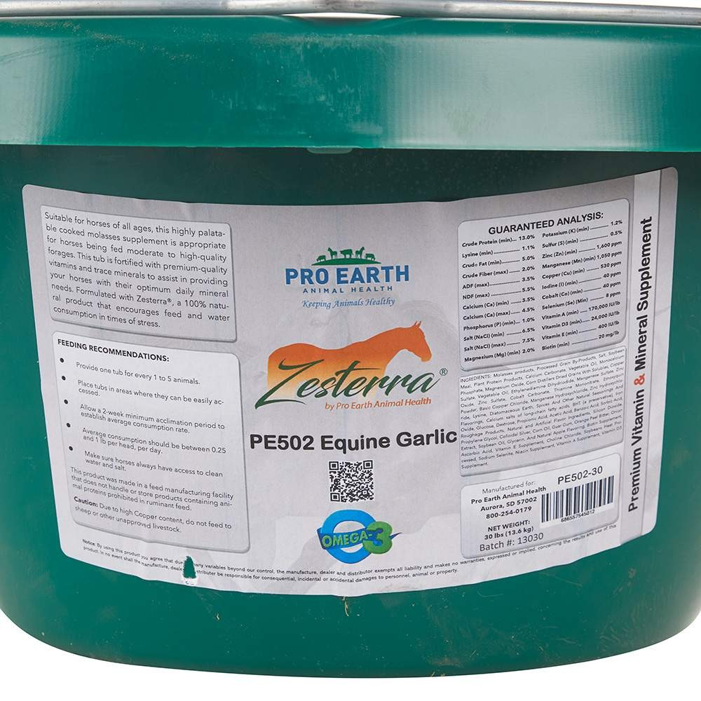 Zesterra 14% Equine Lick Tub w/Garlic  - 50LB