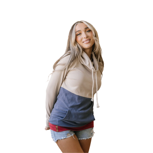 Ampersand Cowlneck Sweatshirt - Crisp Morning