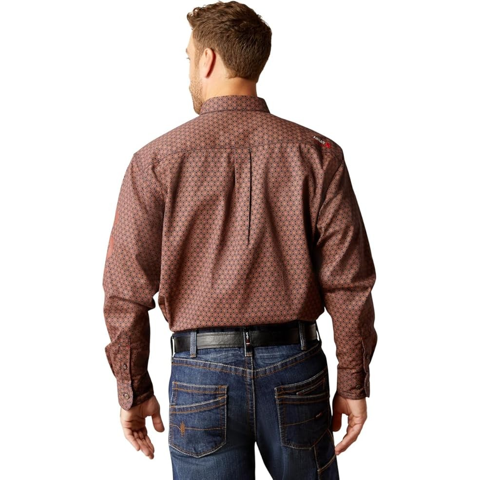 Ariat Men's Long Sleeve Adirondack Work Shirt - Burnt Henna