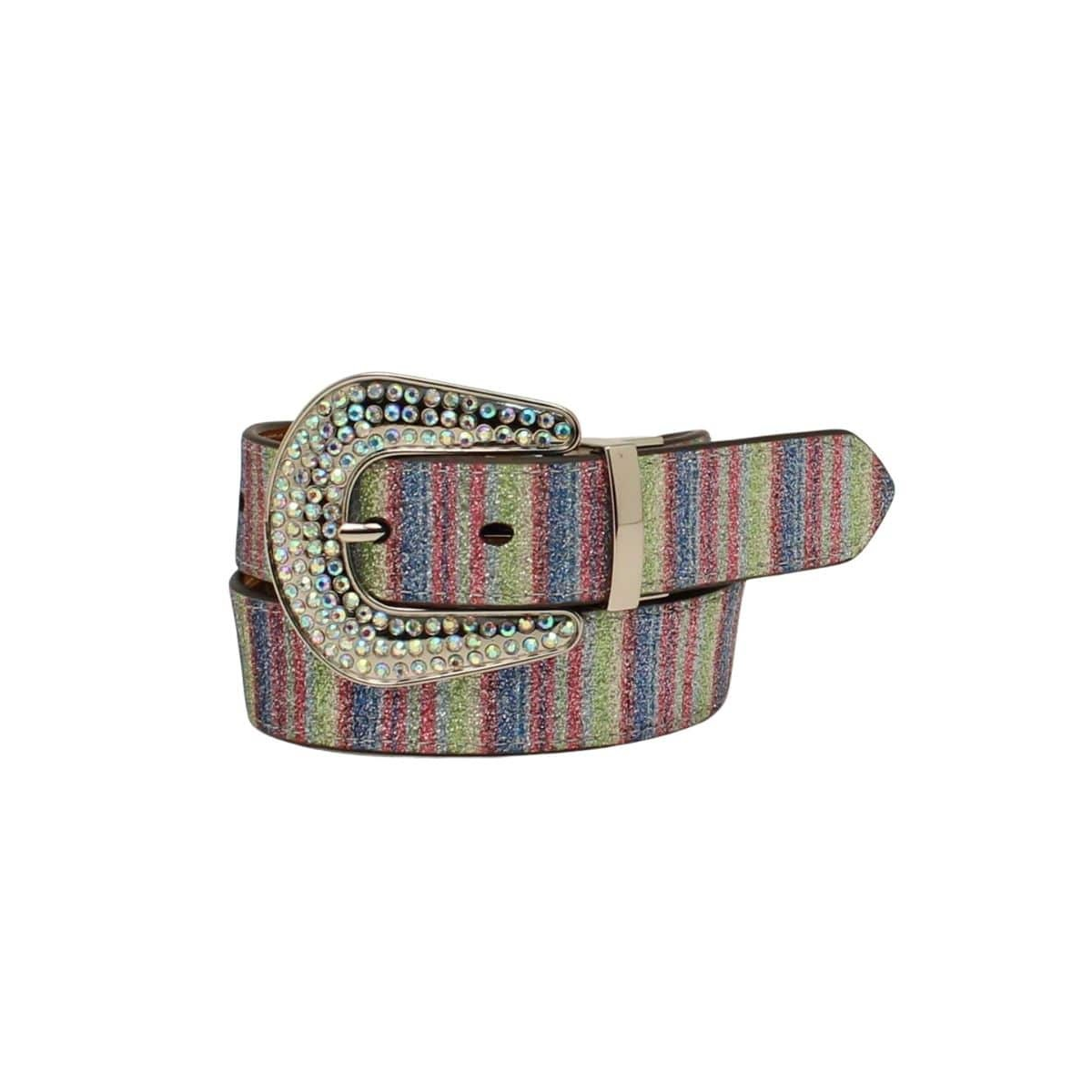 Angel Ranch Girl's Reversible Cactus Stripe Belt- Multicolored