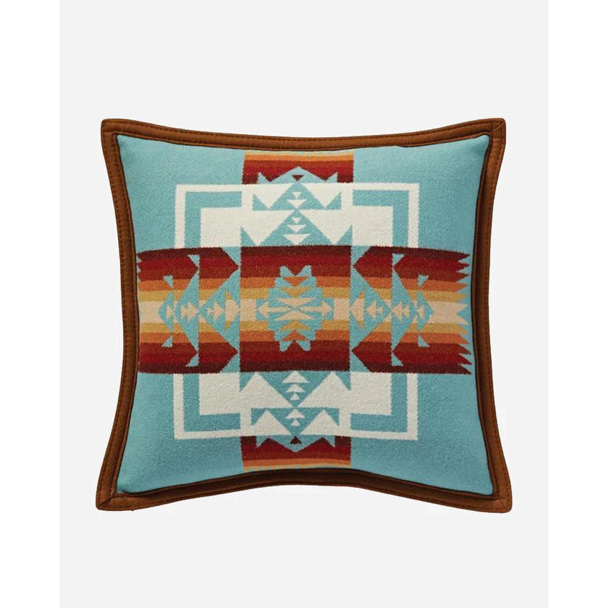 Chief Joseph Pillow 16" x 16"- Aqua
