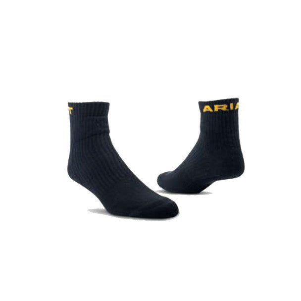 Ariat Premium Ringspun Cotton 1/4 Crew Socks - 3pk