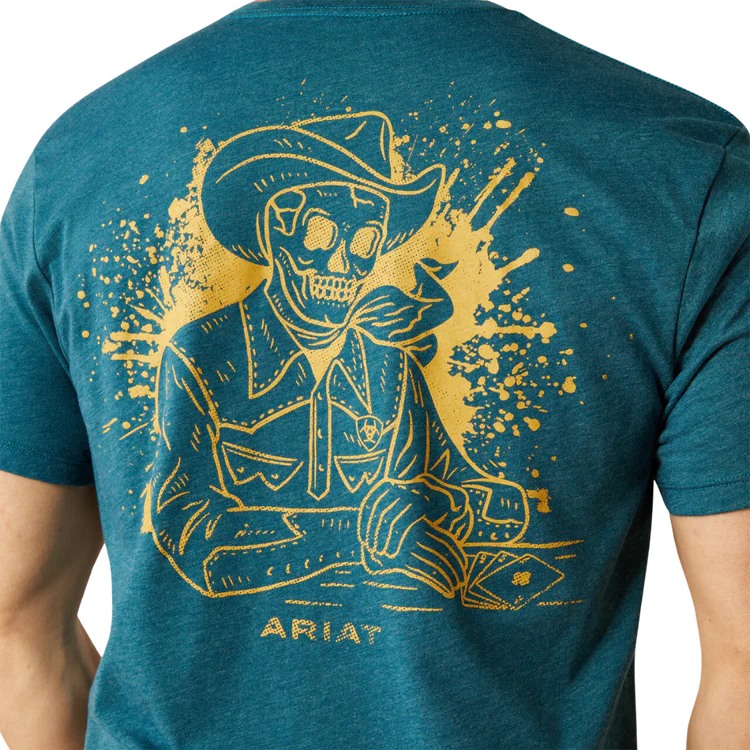 Ariat Men's Short Sleeve Played Out Tee Shirt - Deep Sea Heather